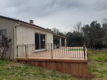 Terrasse surélevée bois Cumaru