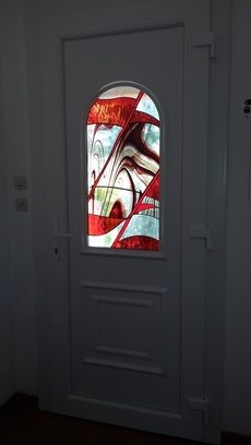 Porte d'entrée vitrage décoratif